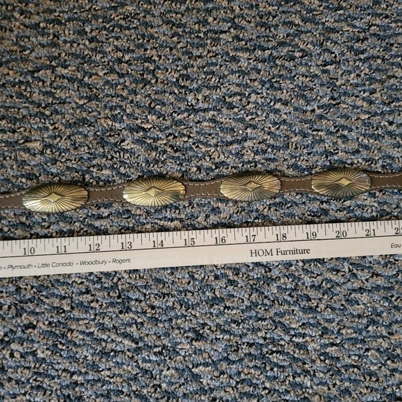 Stunning Antique Vintage Brass Concho Belt Size Small - Picture 15 of 16